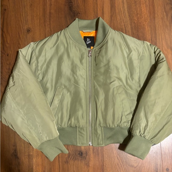 Art Class Girls’ Cropped Bomber Jacket - Olive Green - Picture 4 of 4